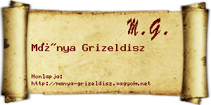 Mánya Grizeldisz névjegykártya